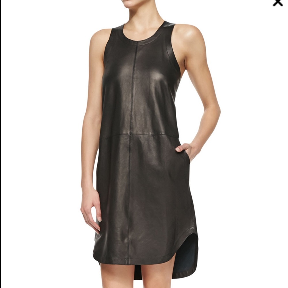Rag & Bone Crete Leather Tank Dress